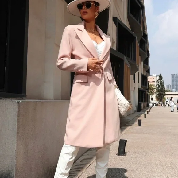 ❌SOLD❌⭐️Lapel Collar Double Breasted Overcoat⭐️ NEW - Picture 3 of 7